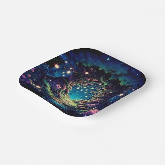 おもしろい威厳のある魅惑の森の赤ちゃんシャワー ペーパープレート (傾斜あり)