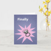 おもしろい婚約の発表が最後に婚約した完了 カード (黄色い花)