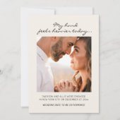 おもしろい婚約写真の発表手より重い 招待状 (正面)