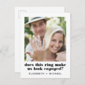 おもしろい婚約写真 案内ポストカード (正面/裏面)