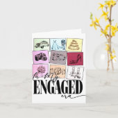 おもしろい婚約引用文インマイエラ婚約したフィアンクールー カード (黄色い花)