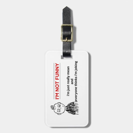 おもしろい嫌いおもしろいなこと ラゲッジタグ (正面縦)