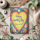 おもしろい子お気に入りの引用文母の日ハート カード