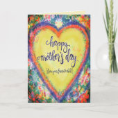 おもしろい子お気に入りの引用文母の日ハート カード (正面)