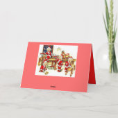 おもしろい子のクリスマスグリーティングカード シーズンカード (裏面)