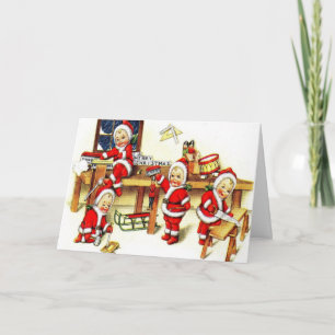 おもしろい子のクリスマスグリーティングカード シーズンカード