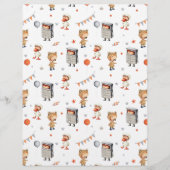 おもしろい子供の誕生日パターンスクラップブック紙 (正面)