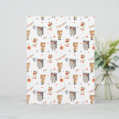 おもしろい子供の誕生日パターンスクラップブック紙 (スタンド正面)