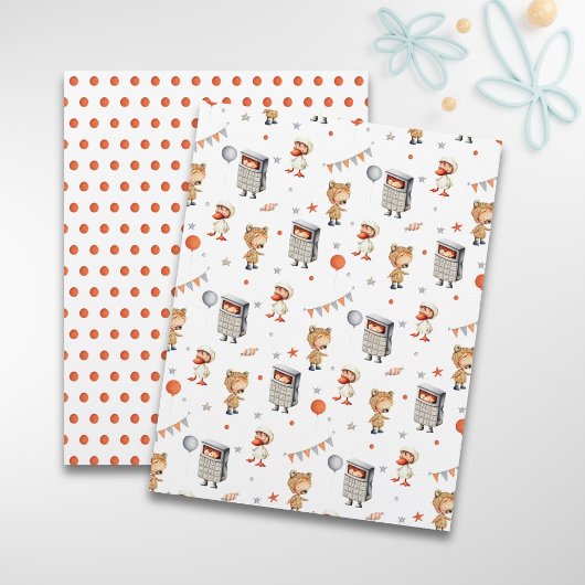 おもしろい子供の誕生日パターンスクラップブック紙