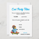 おもしろい子供の誕生日パーティー 招待状 (正面)