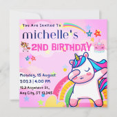 おもしろい子供の誕生日招待状 招待状 (正面)