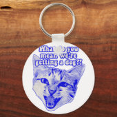 おもしろい子猫と猫好きの不機嫌な猫ミーム キーホルダー (正面)