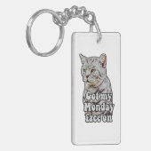 おもしろい子猫愛好家と猫好きのための猫ミーム キーホルダー (正面左)