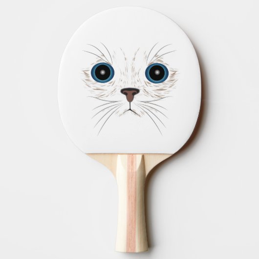 おもしろい子猫顔 卓球ラケット (裏面)
