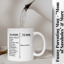 おもしろい子育てマグ – "Mom of Sassholes" & More - ツートーンマグカップ