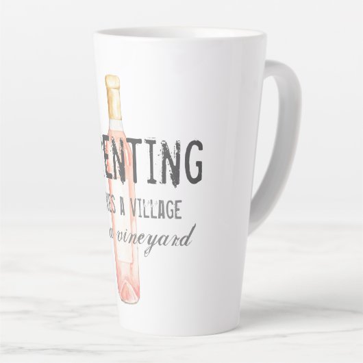 おもしろい子育てヴィレッジアンドヴィネヤード引用文 カフェラテマグ (右アングル)