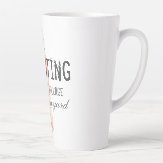 おもしろい子育てヴィレッジアンドヴィネヤード引用文 カフェラテマグ (右)