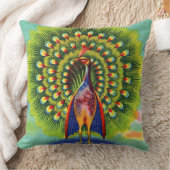 おもしろい孔雀プリント クッション (ブランケット)