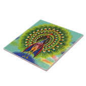 おもしろい孔雀プリント タイル (側面)