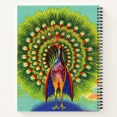 おもしろい孔雀プリント ノートブック (裏面)