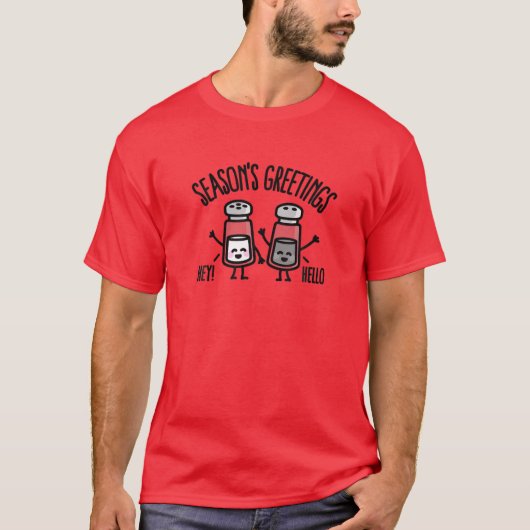 おもしろい季節の挨拶 Tシャツ (正面)