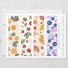 おもしろい季節切り抜きブックマークセット シーズンカード