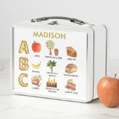 おもしろい学のABCのApple Banana Carrot名 メタルランチボックス