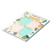 おもしろい学校の子供の緑のオレンジでリストする ノートパッド (回転)