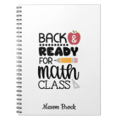 おもしろい学校の数学の学生ギフトノート ノートブック (正面)