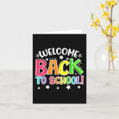 おもしろい学校の最初の日先生へようこそSc カード (黄色い花)