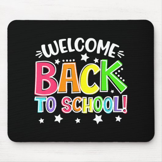 おもしろい学校の最初の日先生へようこそSc マウスパッド (正面)