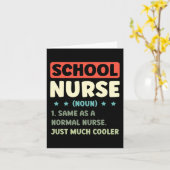 おもしろい学校ナース定義新学期 カード (黄色い花)