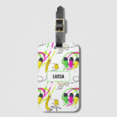 おもしろい学校用品キャラクター ラゲッジタグ (正面縦)