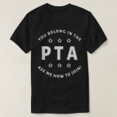 おもしろい学校PTA親先生協会推進 Tシャツ (デザイン正面)