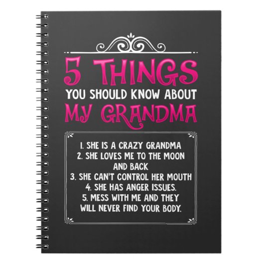 おもしろい孫おばあ最高のちゃん ノートブック (正面)