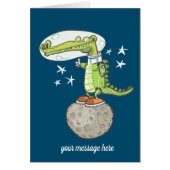 おもしろい宇宙のワニ宇宙飛行士 (正面)