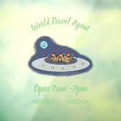 おもしろい宇宙イラストレーション ウィンドウサイン (シート3)