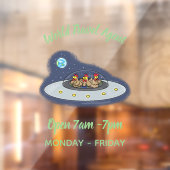 おもしろい宇宙イラストレーション ウィンドウサイン (シート2)