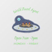 おもしろい宇宙イラストレーション ウィンドウサイン (シート)