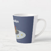 おもしろい宇宙イラストレーション カフェラテマグ (右)
