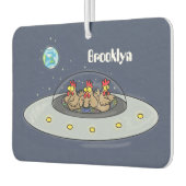 おもしろい宇宙イラストレーション カーエアーフレッシュナー (左)