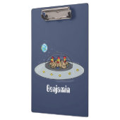 おもしろい宇宙イラストレーション クリップボード (左)