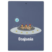 おもしろい宇宙イラストレーション クリップボード (裏面)