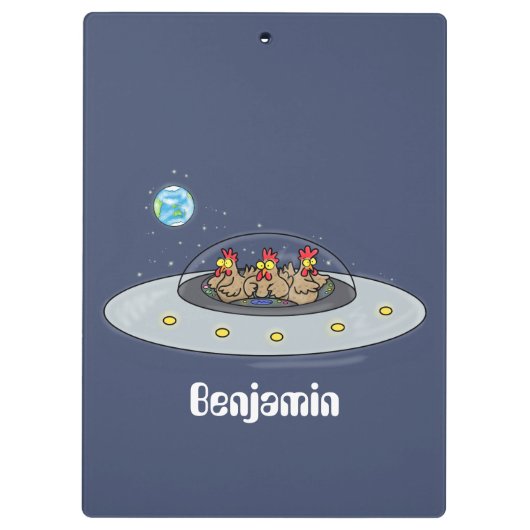 おもしろい宇宙イラストレーション クリップボード (裏面)