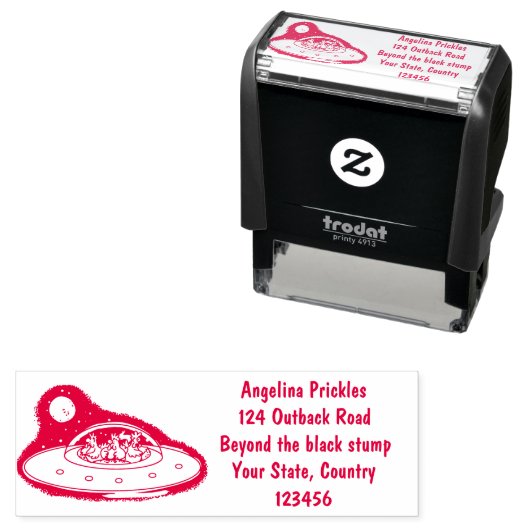 おもしろい宇宙イラストレーション セルフインキングスタンプ (インサイチュ)