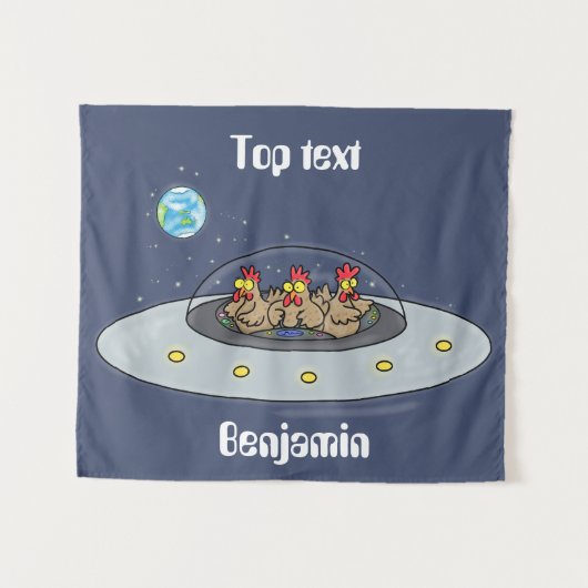 おもしろい宇宙イラストレーション タペストリー (正面(横))