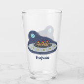 おもしろい宇宙イラストレーション タンブラーグラス (裏面)