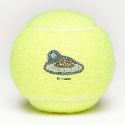 おもしろい宇宙イラストレーション テニスボール (正面)