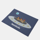 おもしろい宇宙イラストレーション ドアマット (アングル)