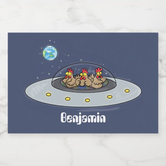 おもしろい宇宙イラストレーション フードラベル (シングルラベル)